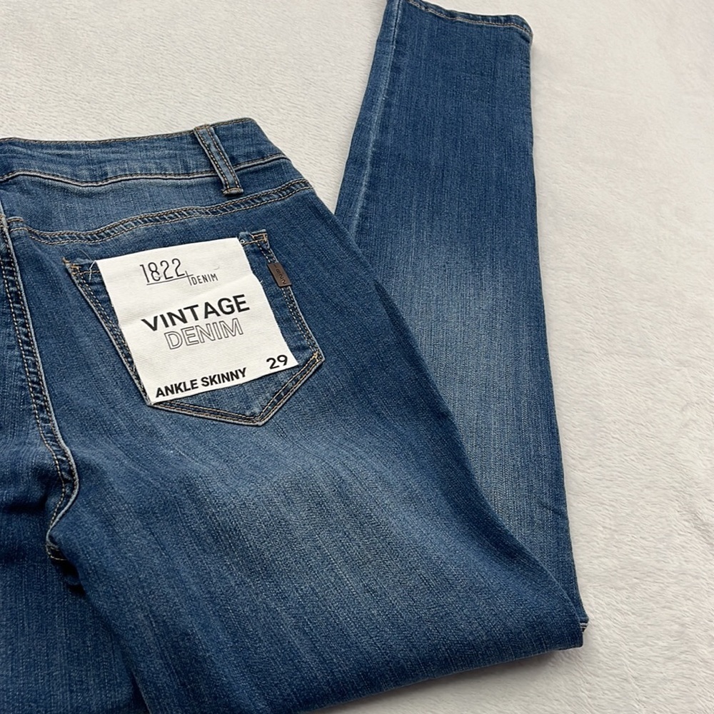 Nwt 1822 Vintage Denim 8, 29 Ankle Skinny Blue Denim Jeans